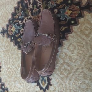 Men's size 10 1/2 Clarks Driver Shoe Loafers (Brown)